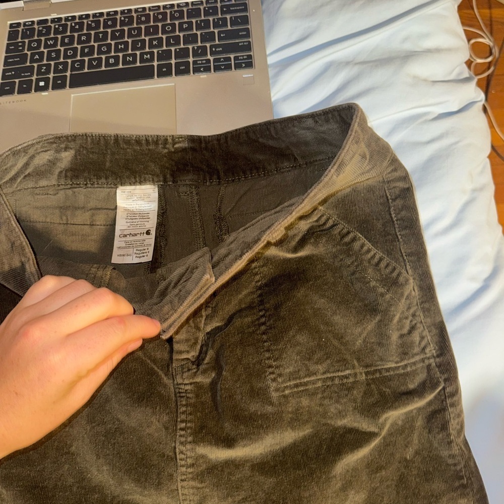 Carhartt green corduroy size 6 skirt - Picture 5 of 6